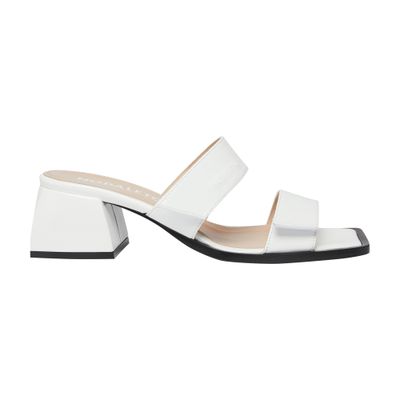 Shop Nodaleto Bulla Sl 45 High-heeled Sandals In White Patent