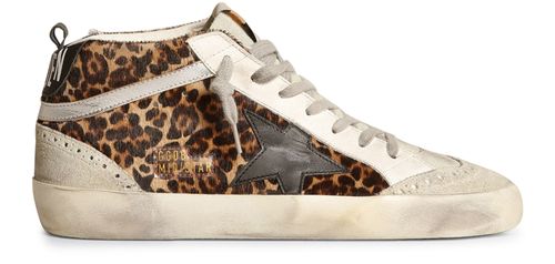 GOLDEN GOOSE Mid Star suede and leather sneakers