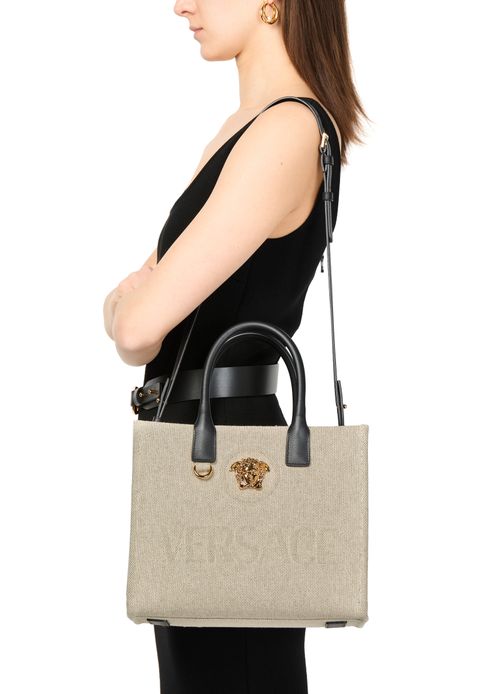 VERSACE La Medusa canvas small tote bag