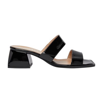 Nodaleto Bulla Double-strap 45mm Sandals In Black Patent