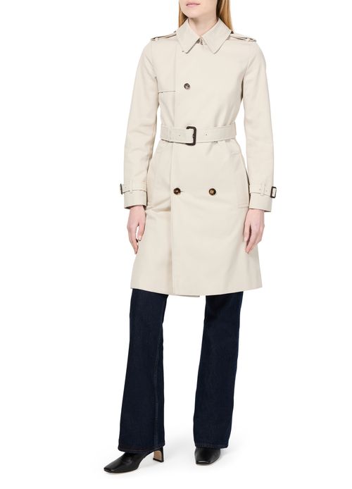 BURBERRY Mid-length trench coat in cotton blend