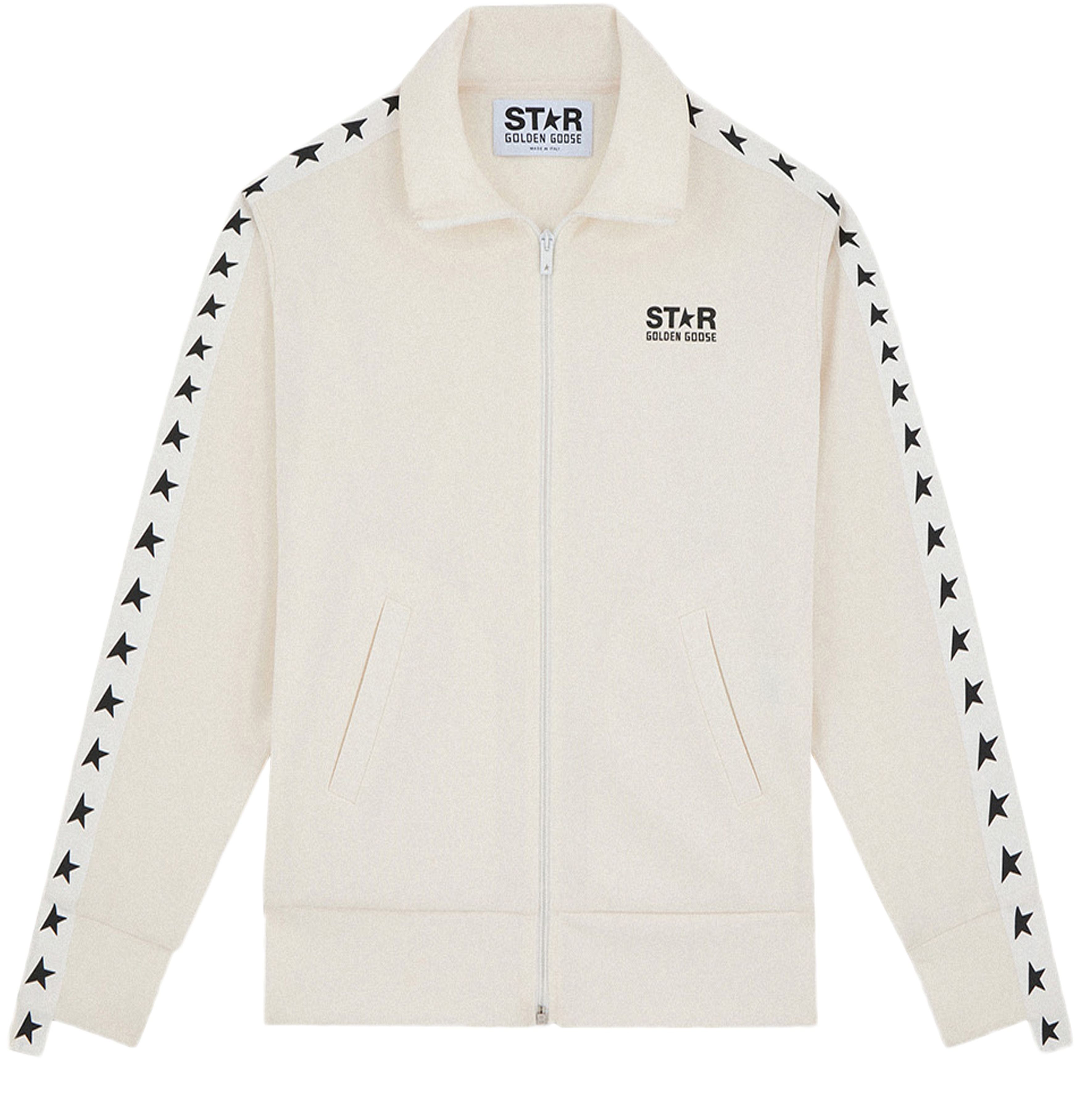 Golden Goose Mujer Blanco Zipped Track Jacket Denise Mediano