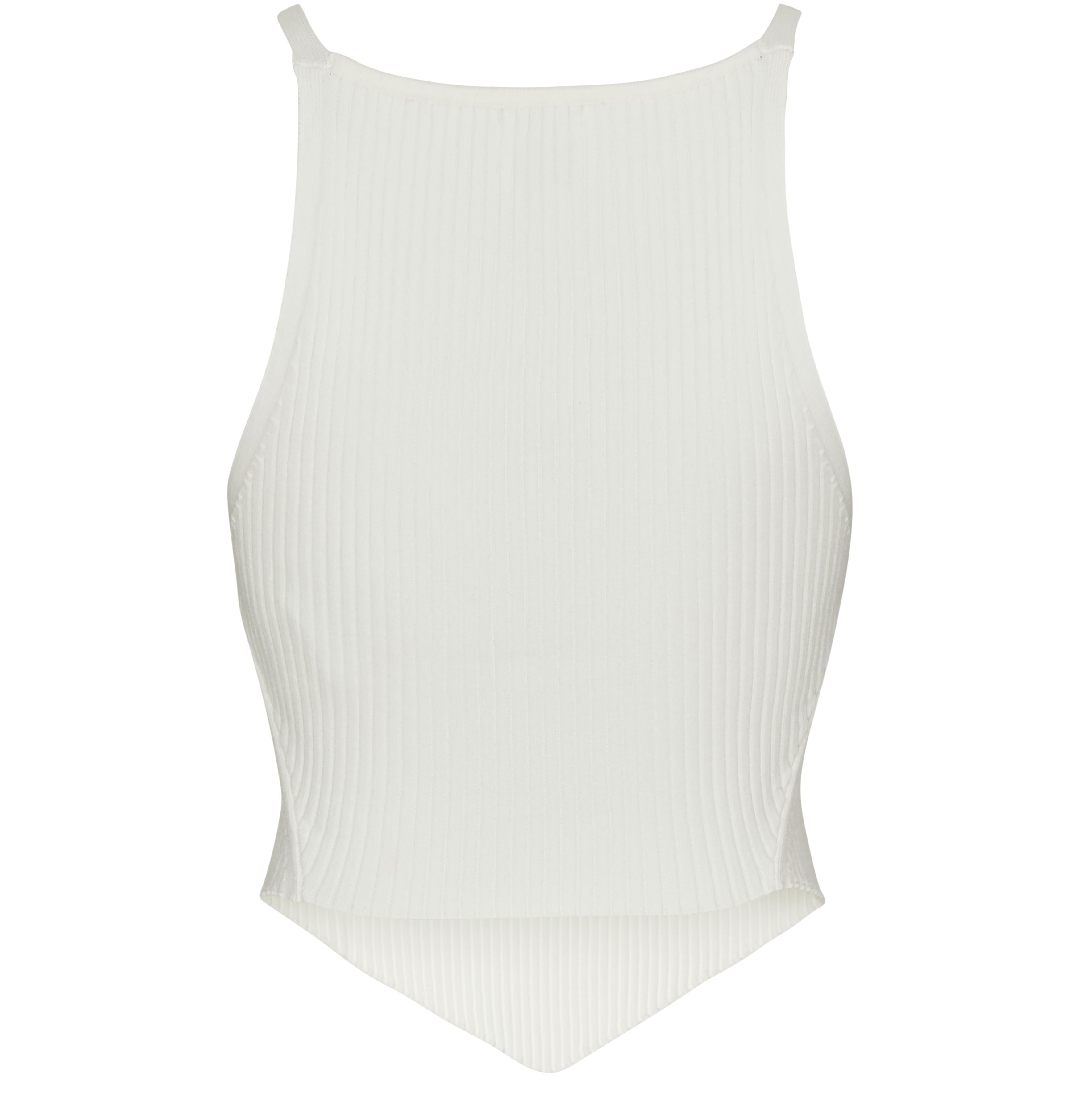 Rib knit Pointy tank top thumbnail 3