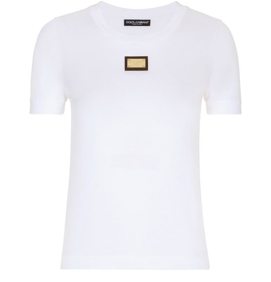 Dolce and gabbana clearance plate logo t shirt