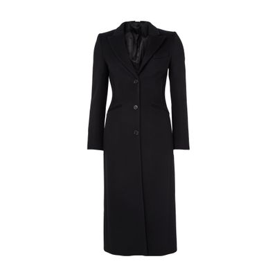 Alexander Mcqueen Dart Long Coat In Black