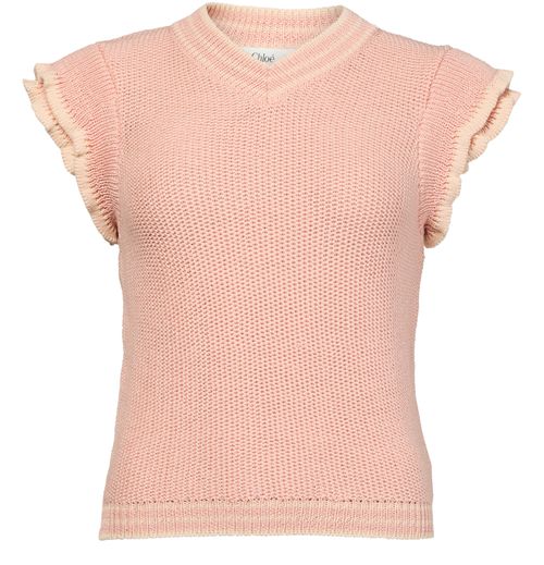 CHLOE Wool ruffle knit pullover