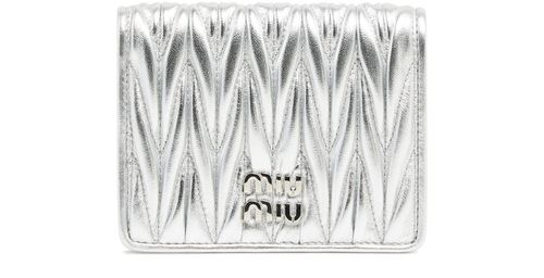 MIU MIU Small quilted nappa leather wallet