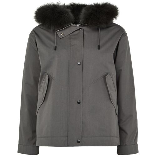 YVES SALOMON Hooded cotton jacket