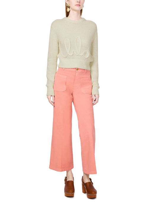 CHLOE Logo wool and silk sweater