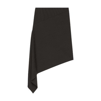 Asymmetrical pinstripes skirt