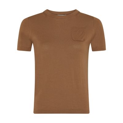 S Max Mara Egidio Short-sleeved T-shirt In Beige