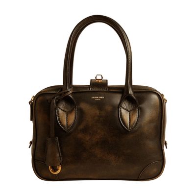 Golden Goose Vita Leather Handbag In Black