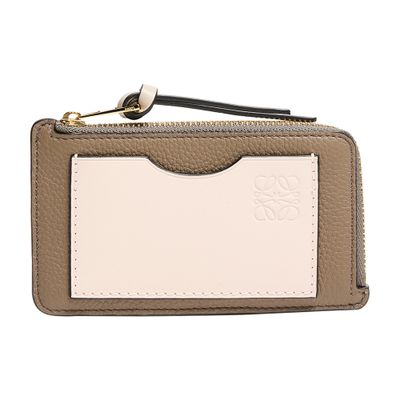 Coin cardholder in soft grained calfskin