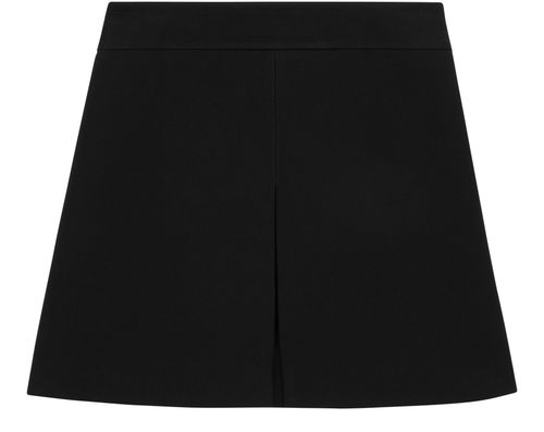 CELINE Trapeze mini skirt in gauffered double wool