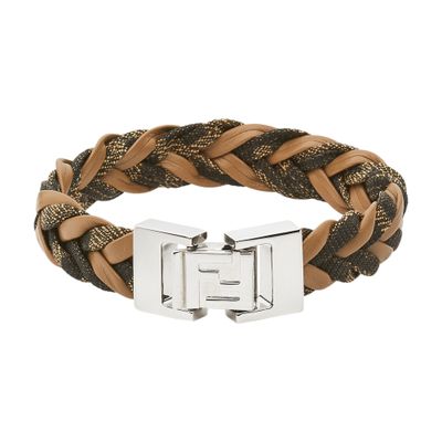 Fendi Ff Bracelet In Beige