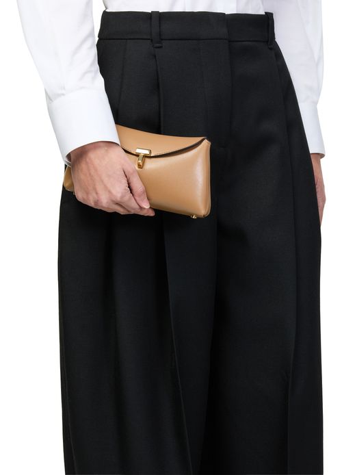 TOTEME T-Lock mini leather pouch