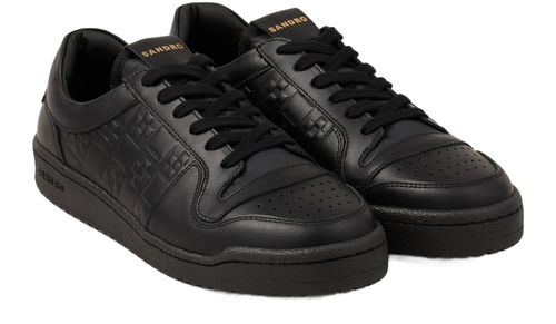 SANDRO ミッドカット レザースニーカー