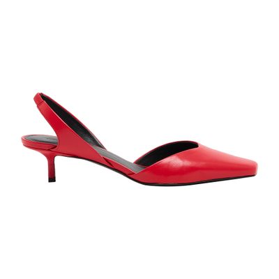 Loulou Studio Akila Kitten Heel Slingback In Red
