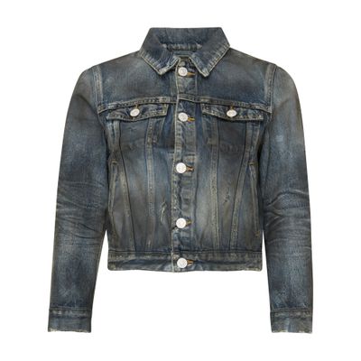 BALENCIAGA SHRUNK DENIM JACKET IN JAPANESE DENIM