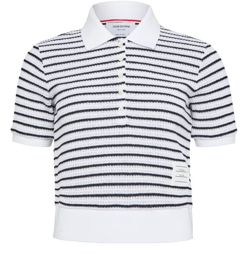 THOM BROWNE Short sleeved polo