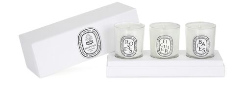 DIPTYQUE Baies, Figuier, Roses mini candles set 3x70 g