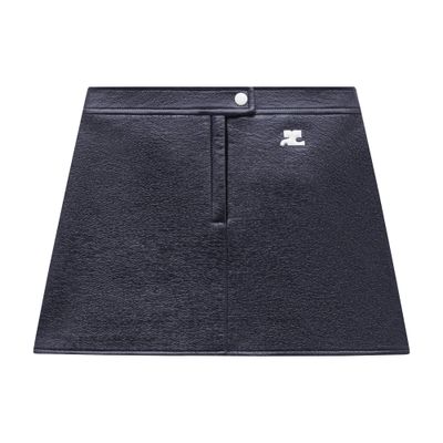 Courrèges Reedition Vinyl Mini Skirt In Blue