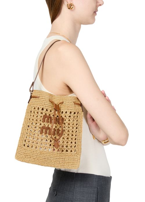 MIU MIU Mini raffia bag
