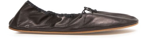 THE ROW Round ballet flat in leather