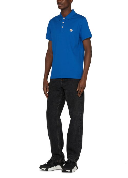 MONCLER Short-sleeved polo shirt with logo