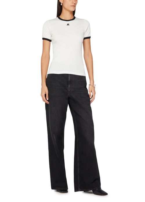 COURREGES Signature contrast t-shirt