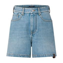 Denim Carpenter Shorts   - LOUIS VUITTON