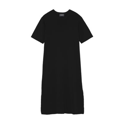 Bompard Knitted Midi T-shirt Dress In Black