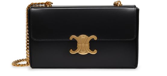 BOX ON CHAIN CUIR TRIOMPHE IN TRIOMPHE CANVAS AND CALFSKIN - TAN