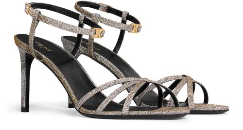 CELINE Celine soir sandal in iridescent fabric