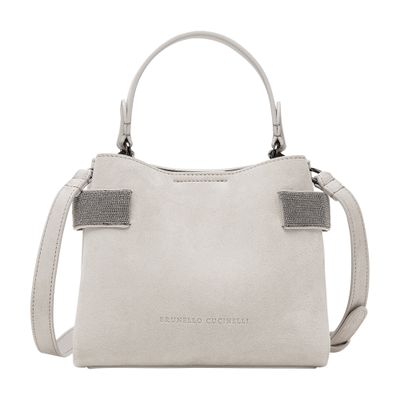 Brunello Cucinelli Small Top-handle Essence Bag In Grey