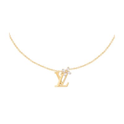 Louis Vuitton Lv Iconic Flower Necklace In Gold