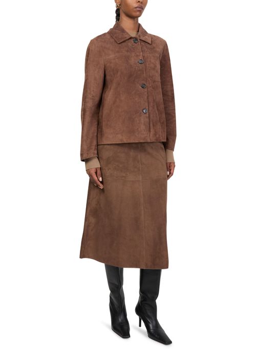 S MAX MARA Cloe shirt jacket in suede leather