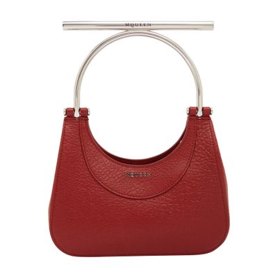Alexander Mcqueen Mcqueen Mini T-bar Crossbar Leather Handbag In Red