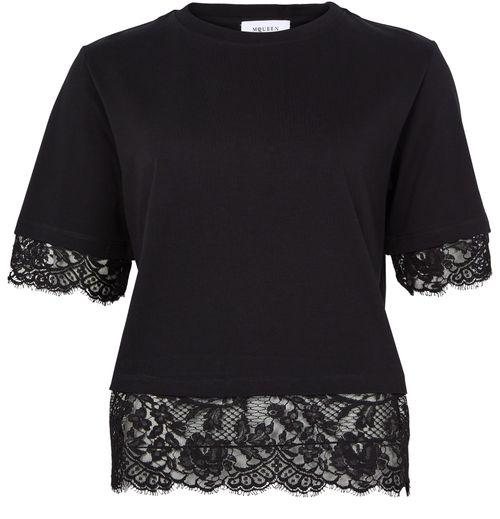 MCQUEEN Short-sleeved T-shirt with lace