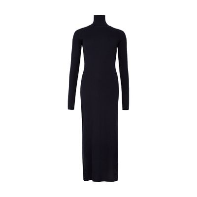 Soeur Georgia Wool Maxi Dress In Blue
