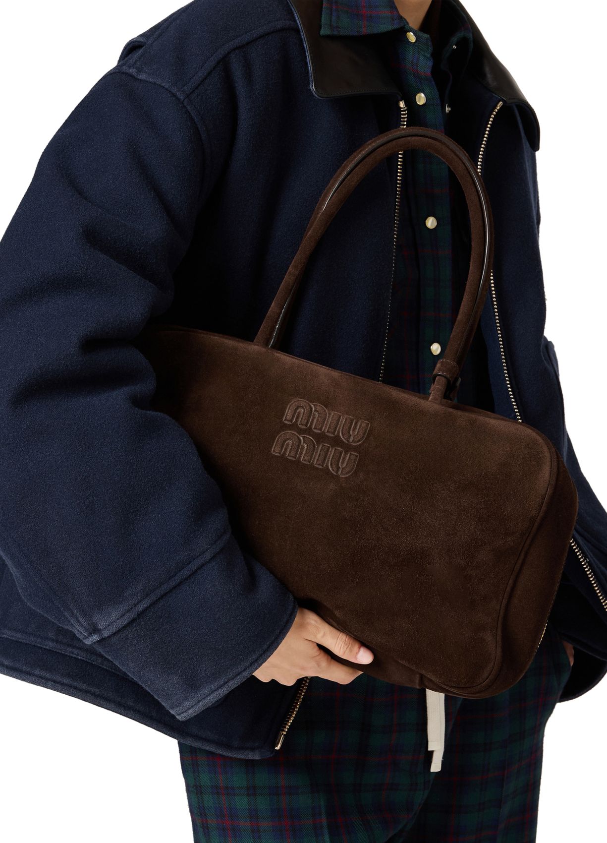 MIU MIU 가죽 보 백