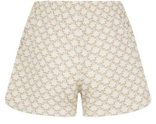 CELINE Athletic monogram lambskin shorts