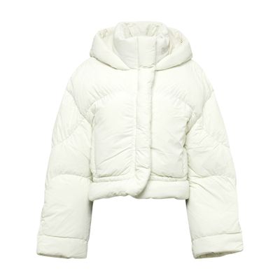 Acne Studios Hooded Puffer Jacket In Porcelain_white