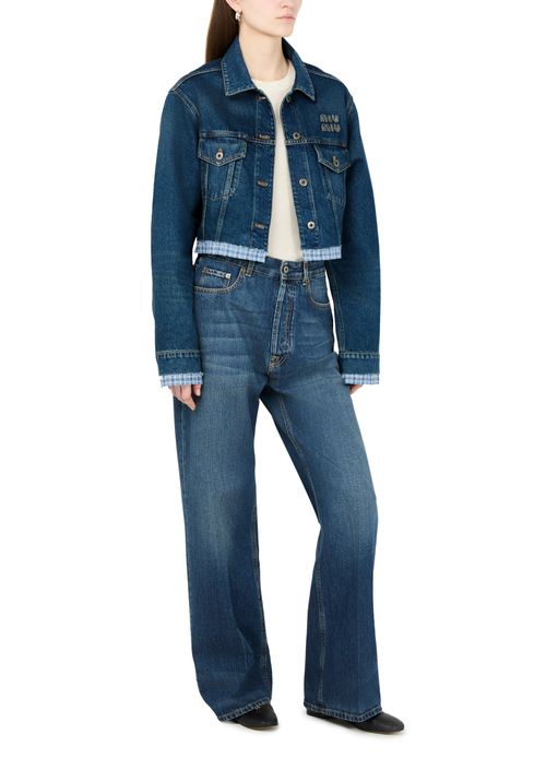 MIU MIU Kurze Jacke aus Denim