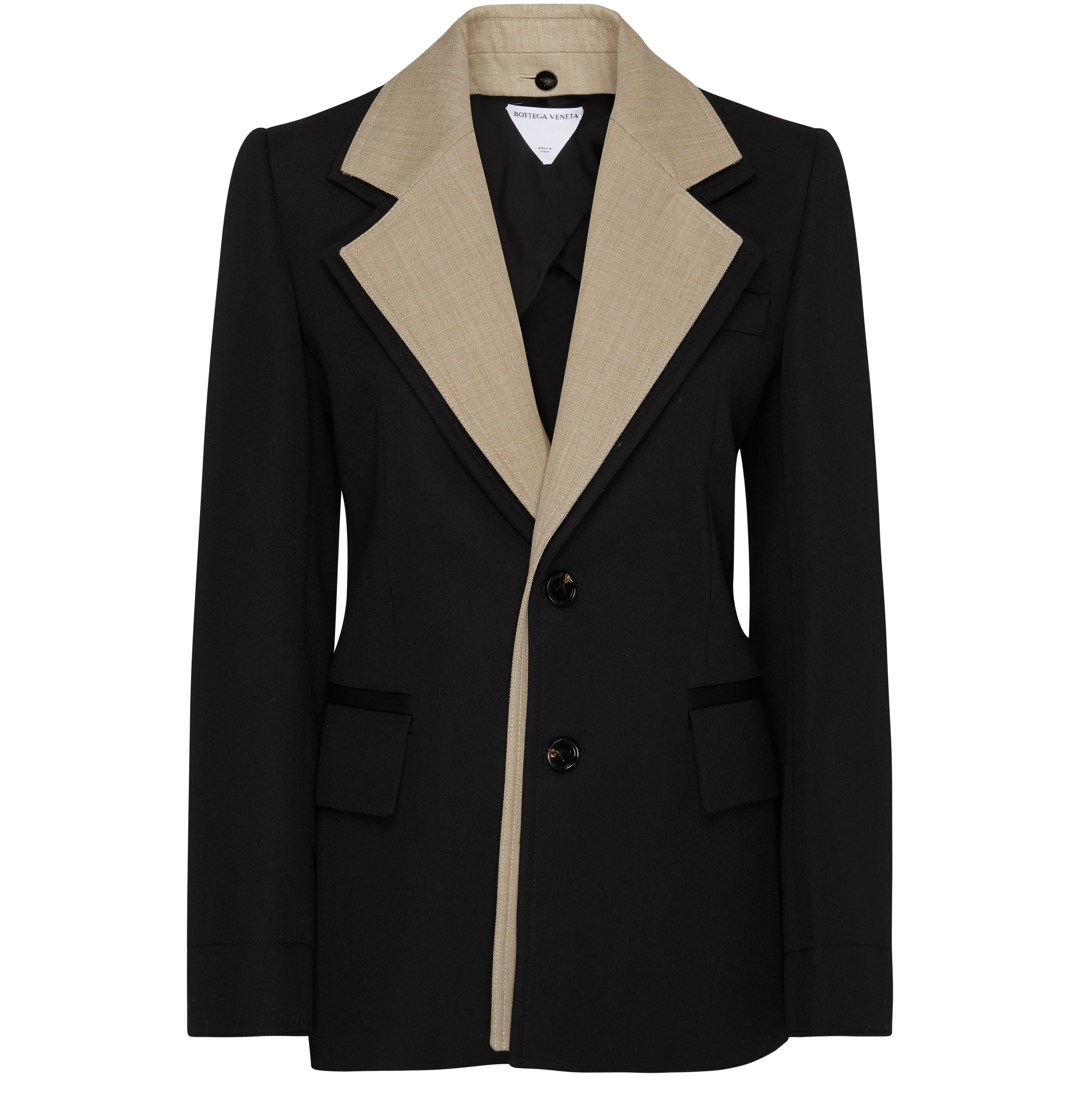 Slim-fit wool suit jacket