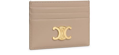 CELINE Card holder triomphe in shiny calfskin