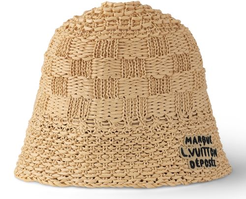 LOUIS VUITTON Damier Raffia Hat