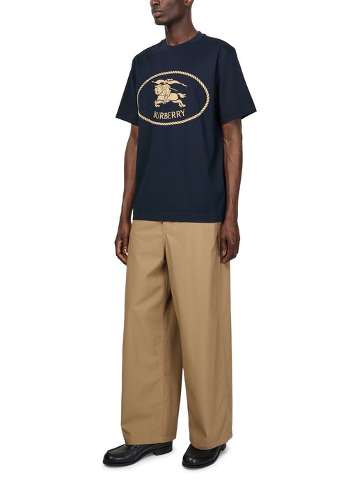 BURBERRY Cotton t-shirt with EKD badge