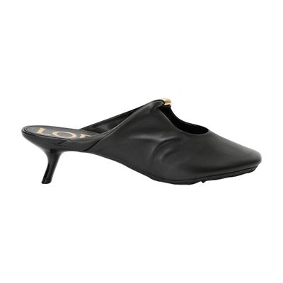 Loewe Pebble Soft Leather Mules In Black