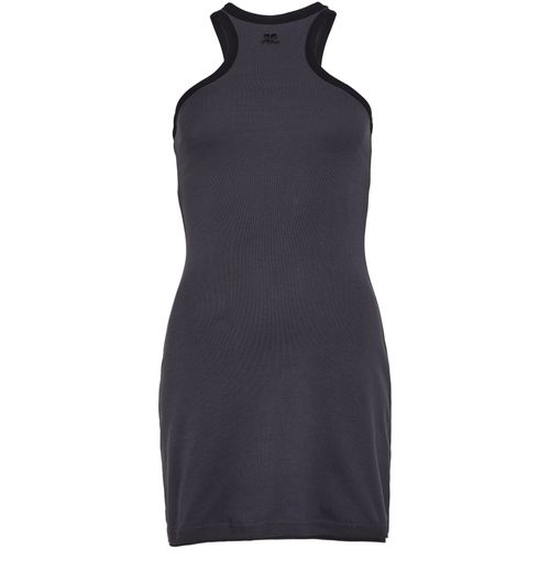 COURREGES Mini robe en scuba Contraste